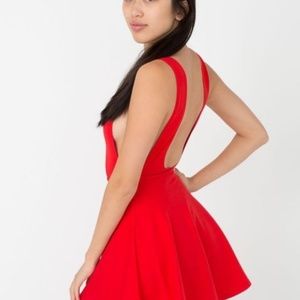 American Apparel Red Skater Dress